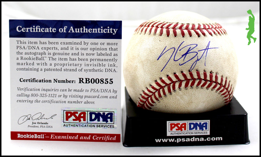 KRIS BRYANT AUTOGRAPHED SIGNED GAME USED BASEBALL BALL CUBS MLB AUTH PSA COA