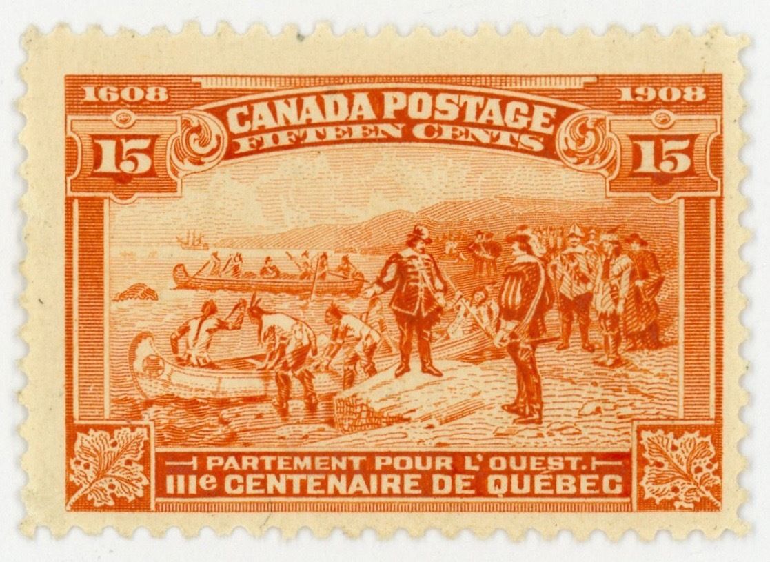 Canada 1908 Stamp #102 15c red orange, MNG VF+ H