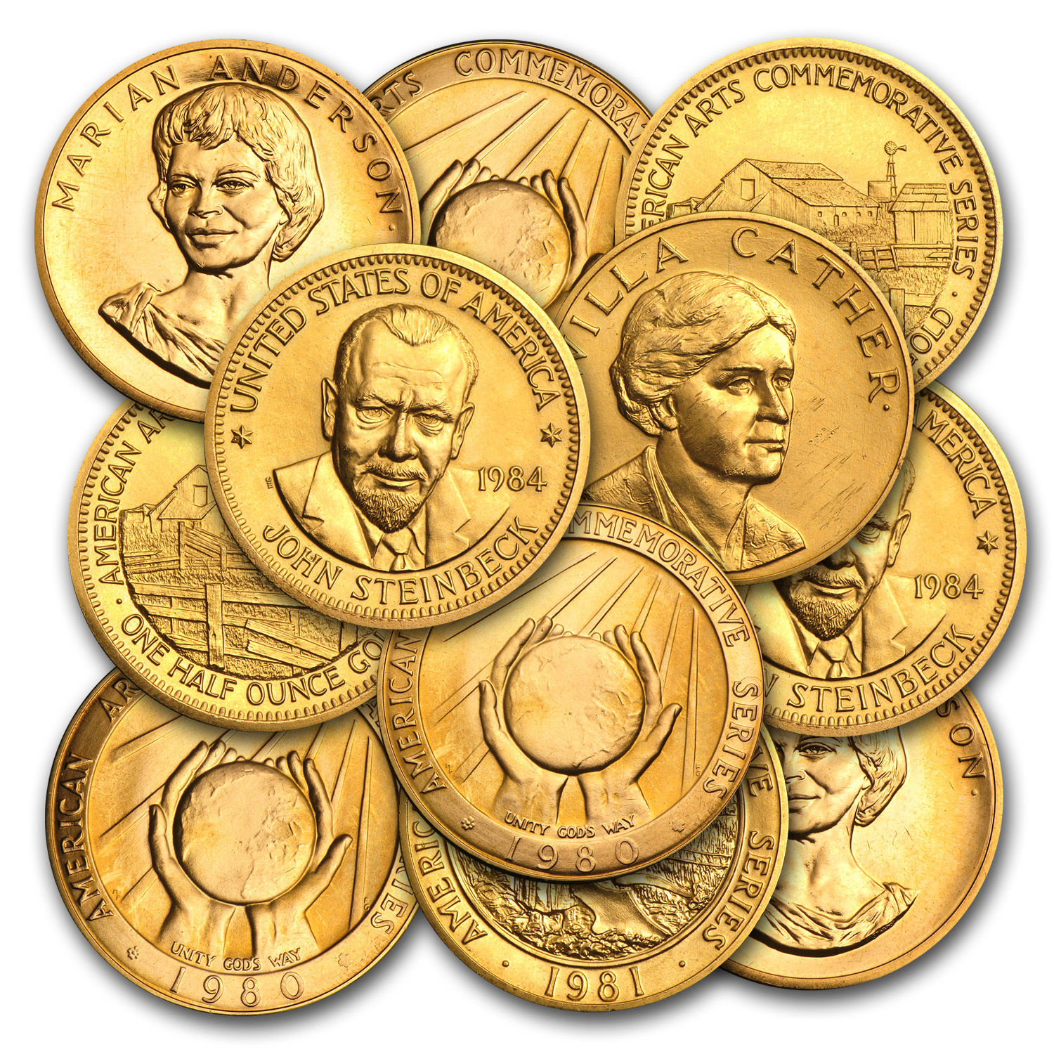U.S. Mint 1/2 oz Gold Commemorative Arts Medal (Random) - SKU #8893