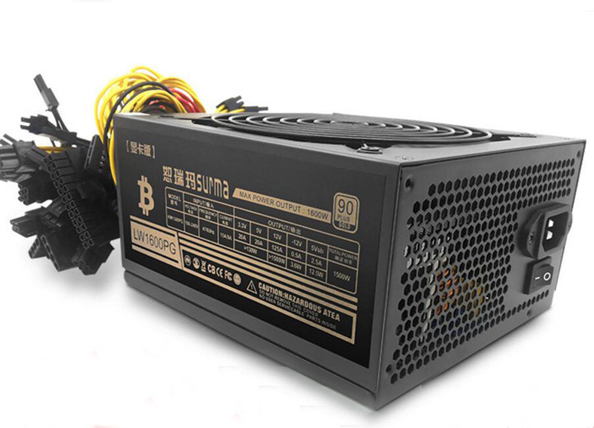 ASIC BITMAIN AntMiner s7 4,7 TH/s BTC Bitcoin Miner + 1600 watt Mining Power Supply