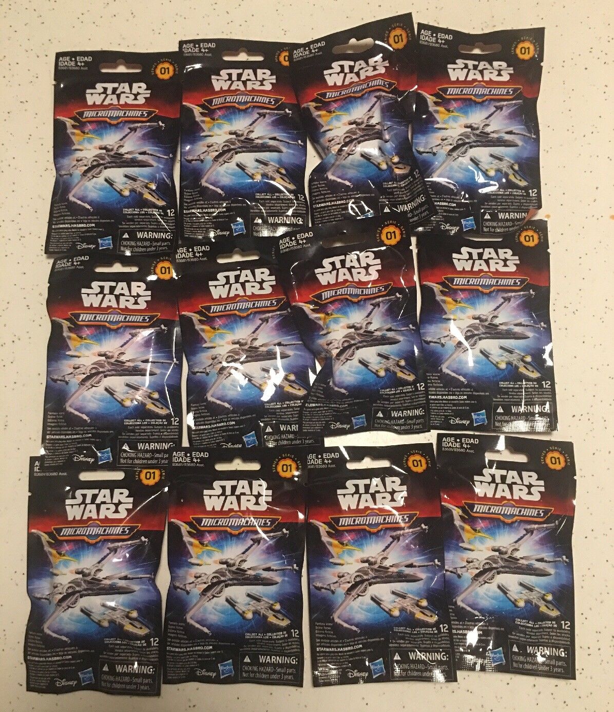 Star Wars Micro Machines Vehicles Blind Bags Series 1 Lot Of 12!! New & Sealed