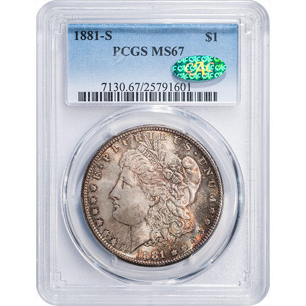 1881-S $1 Morgan Silver Dollar PCGS MS67 CAC