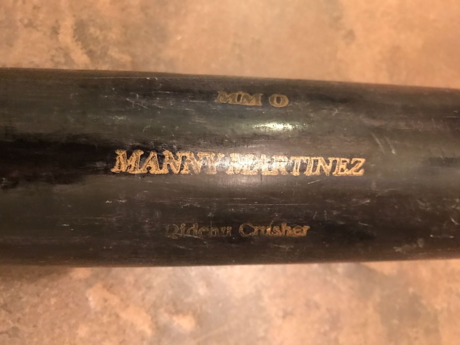 MANNY MARTINEZ Uncracked Sam Bat Game Used MLB Baseball Bat MM0