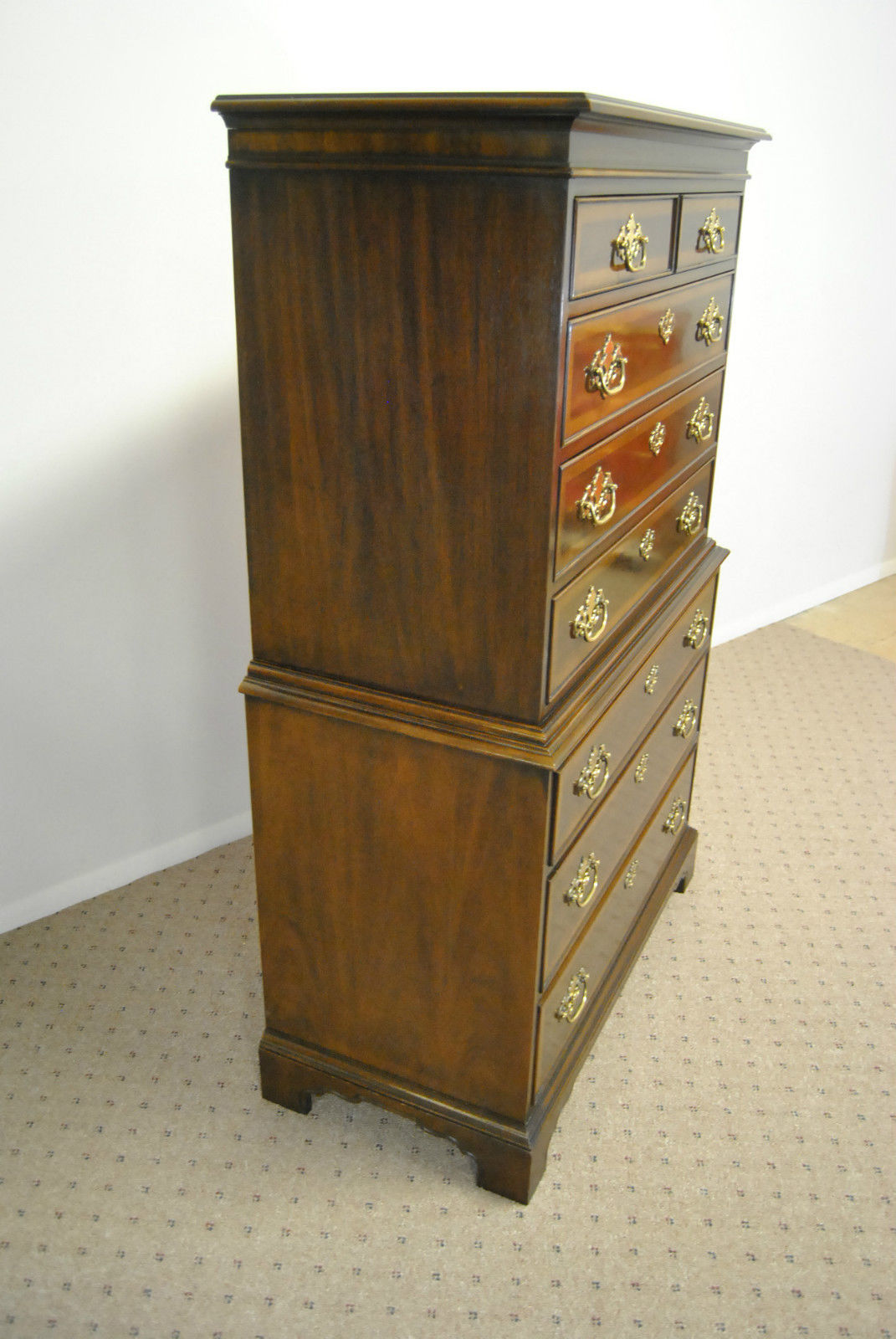 Drexel 18th Century Collection 8 Drawer Mahogany Tall Chest