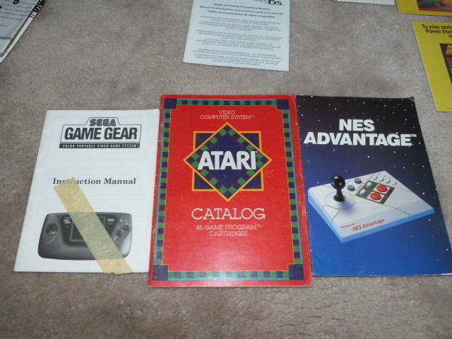 LOT VINTAGE VIDEO GAME NINTENDO ATARI PAPERWORK BOOKLETS CATALOG POSTER INSERTS