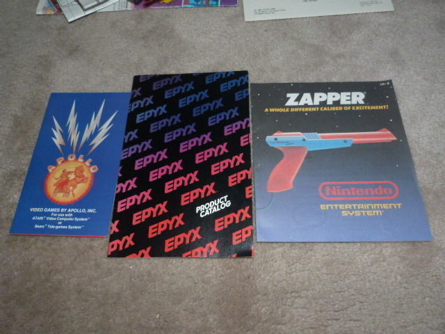 LOT VINTAGE VIDEO GAME NINTENDO ATARI PAPERWORK BOOKLETS CATALOG POSTER INSERTS