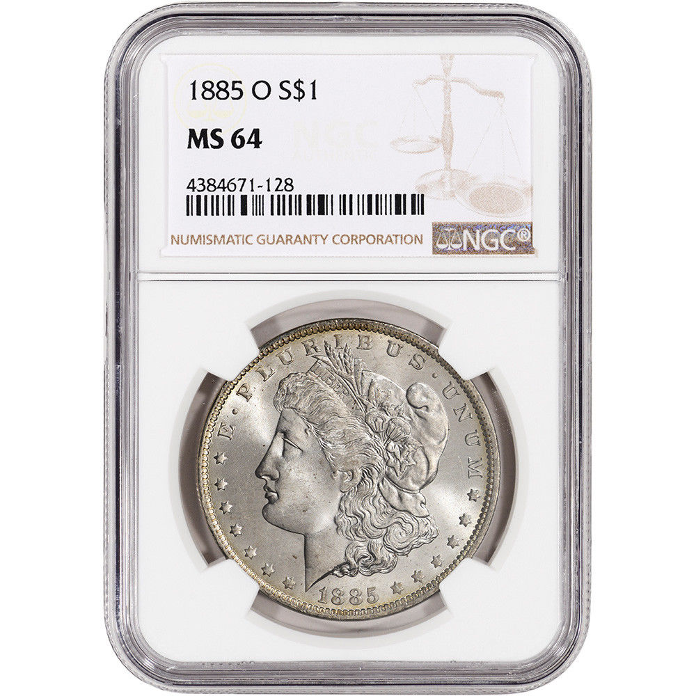 1885-O US Morgan Silver Dollar $1 - NGC MS64