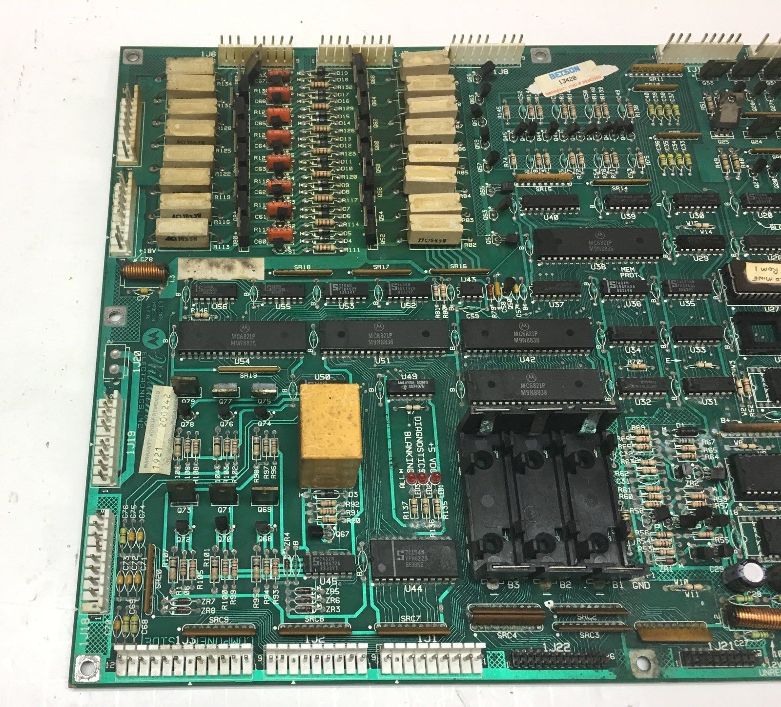 Williams Pinball Machine System 11B CPU Circuit Board, Gold Mine, MPU for Repair