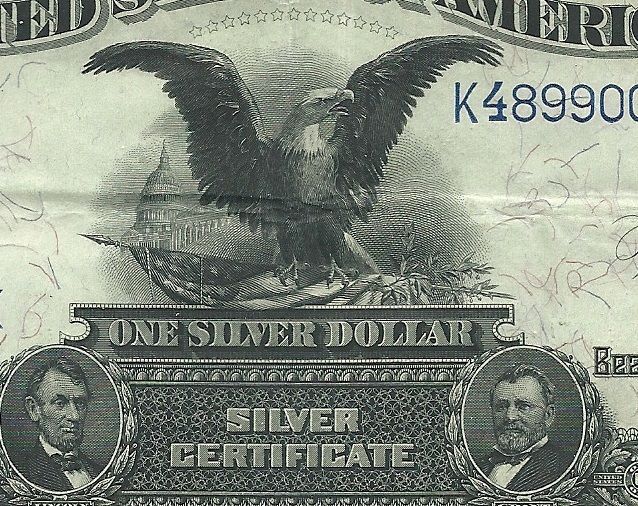 1899 $1 SILVER CERTIFICATE BLACK EAGLE PARKER-BURKE FR. 232 PCGS VERY FINE 30PPQ