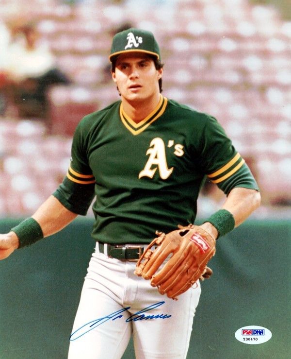 Jose Canseco Authentic Autographed Signed 8x10 Photo Oakland A's PSA/DNA