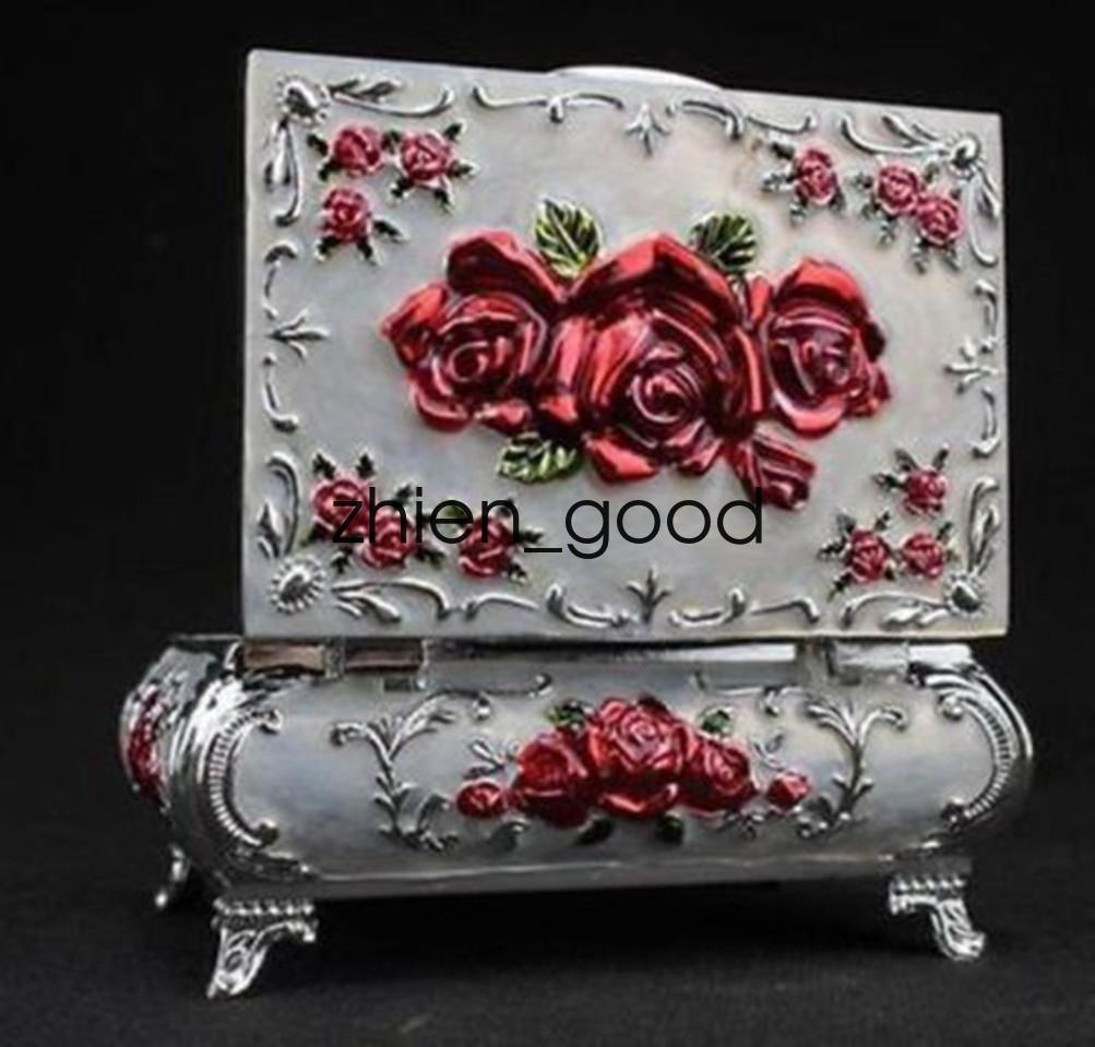 SUPERB OLD ChINESE  VINTAGE HANDWORK MIAO SILVER CLOISONE CARVED FLOWER CZ305