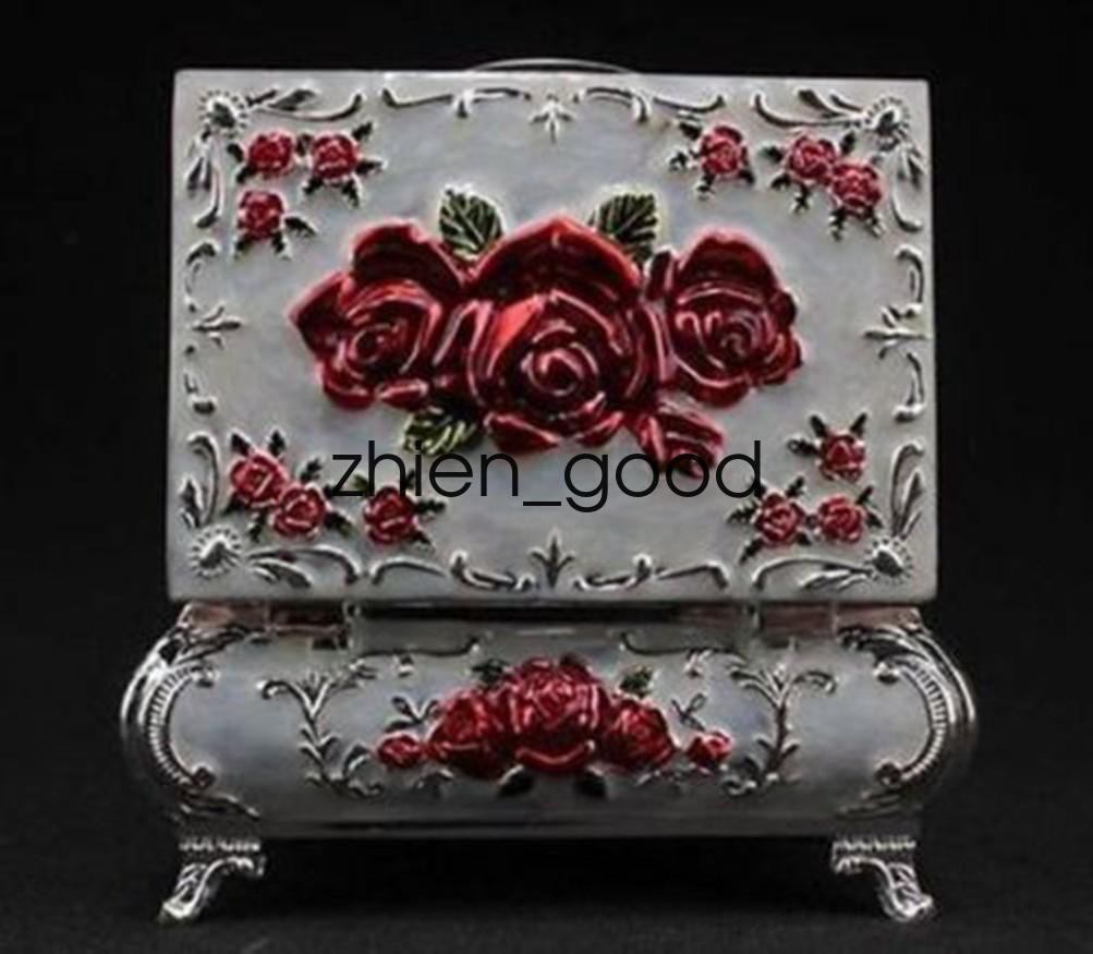 SUPERB OLD ChINESE  VINTAGE HANDWORK MIAO SILVER CLOISONE CARVED FLOWER CZ305