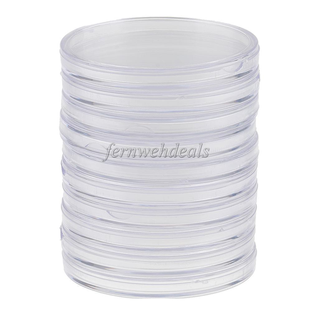 10pcs 55mm Clear Coin Capsules Containers Boxes Coin Holders