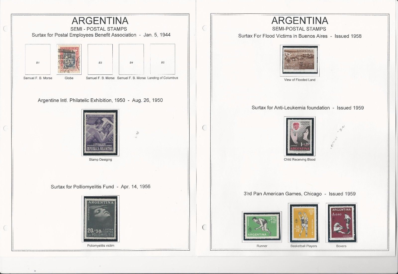 Argentina Airpost & Semipostal Collection, On 14 Album Pages, 1931-1973