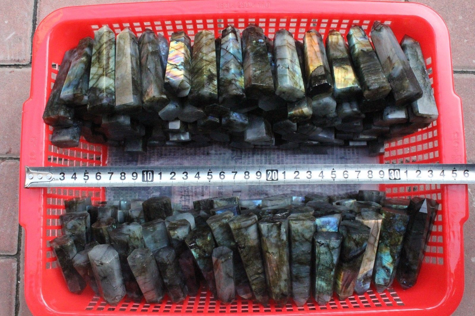 1kg Natural beautiful labradorite QUARTZ CRYSTAL WAND POINT HEALING Wholesale