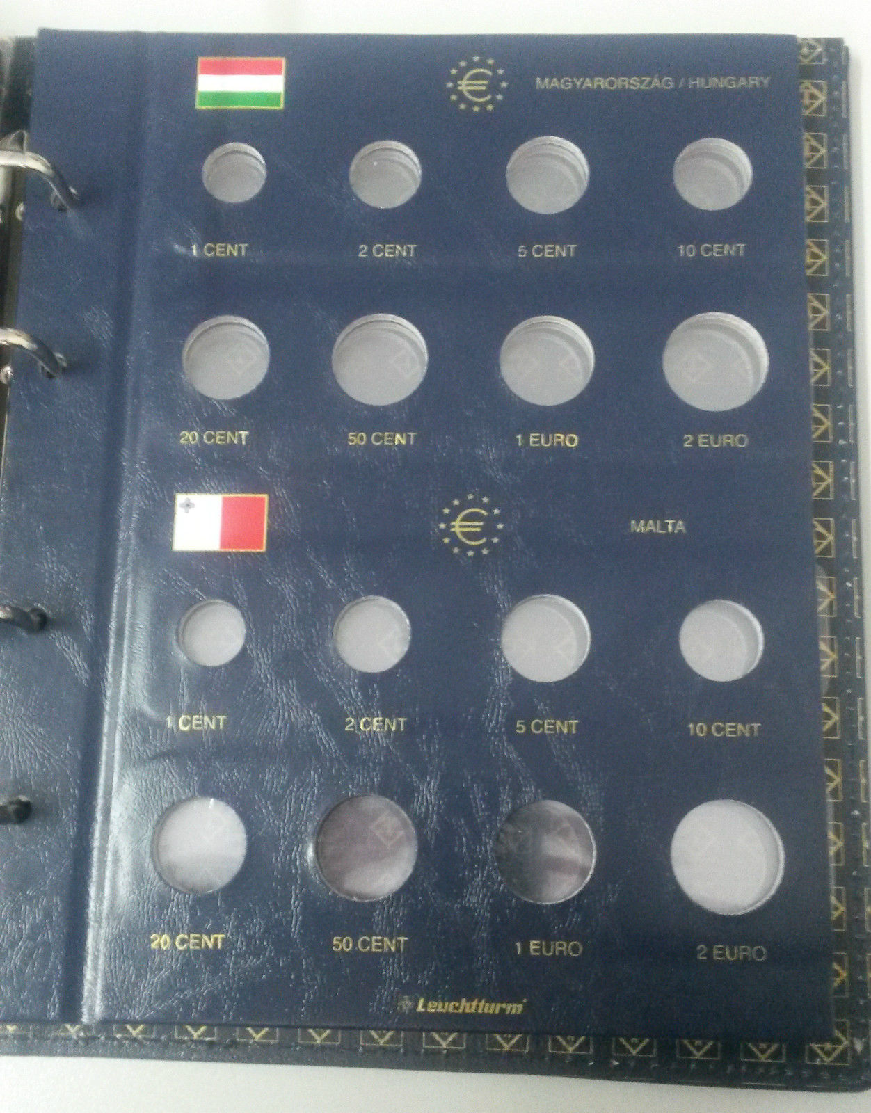 World Euro Coin Album Volume 2 with Sheet Inserts to collect coins from Europe