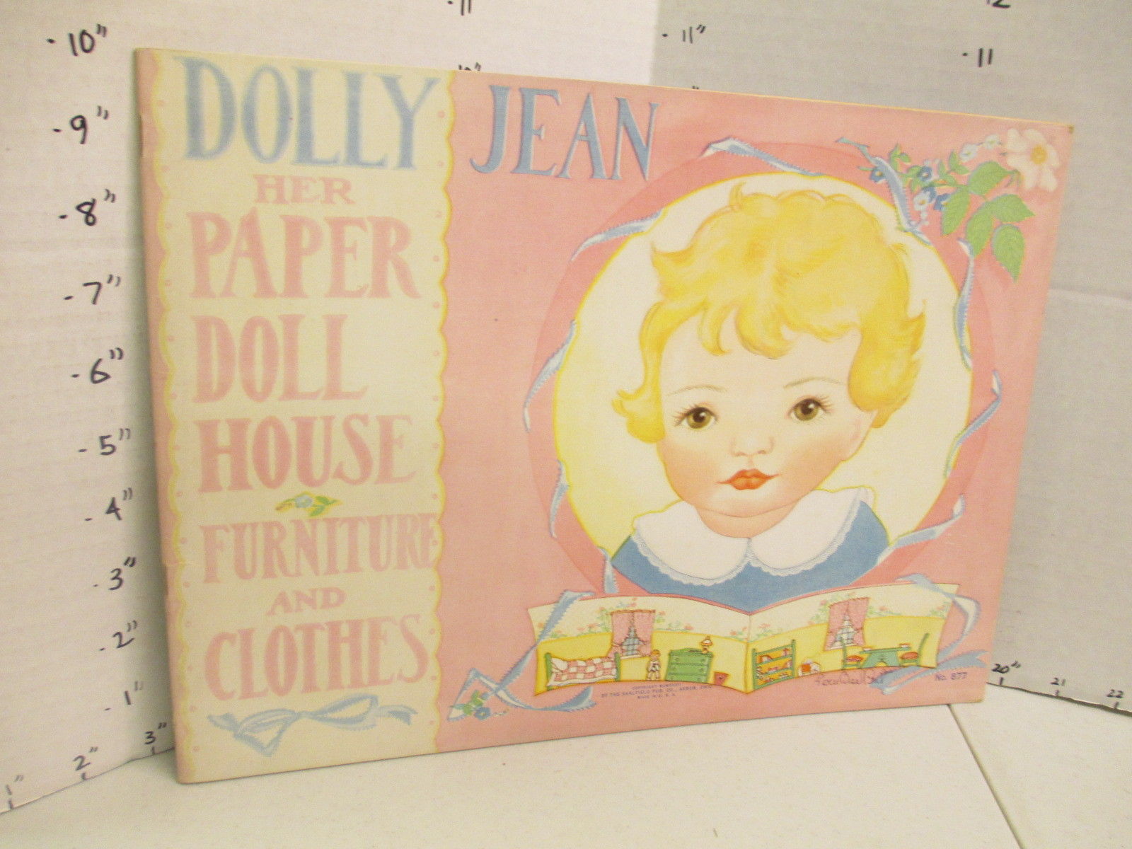 DOLLY JEAN 1932 Saalfield coloring paper doll house comic book unused ORIGINAL