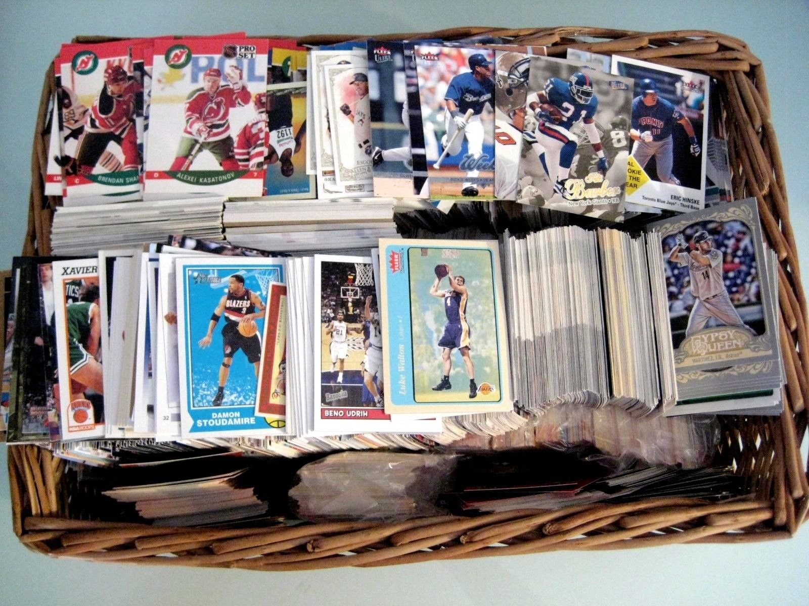 HUGE LOT of 3000+ Mixed Sports Cards Baseball Football Hockey Basketball