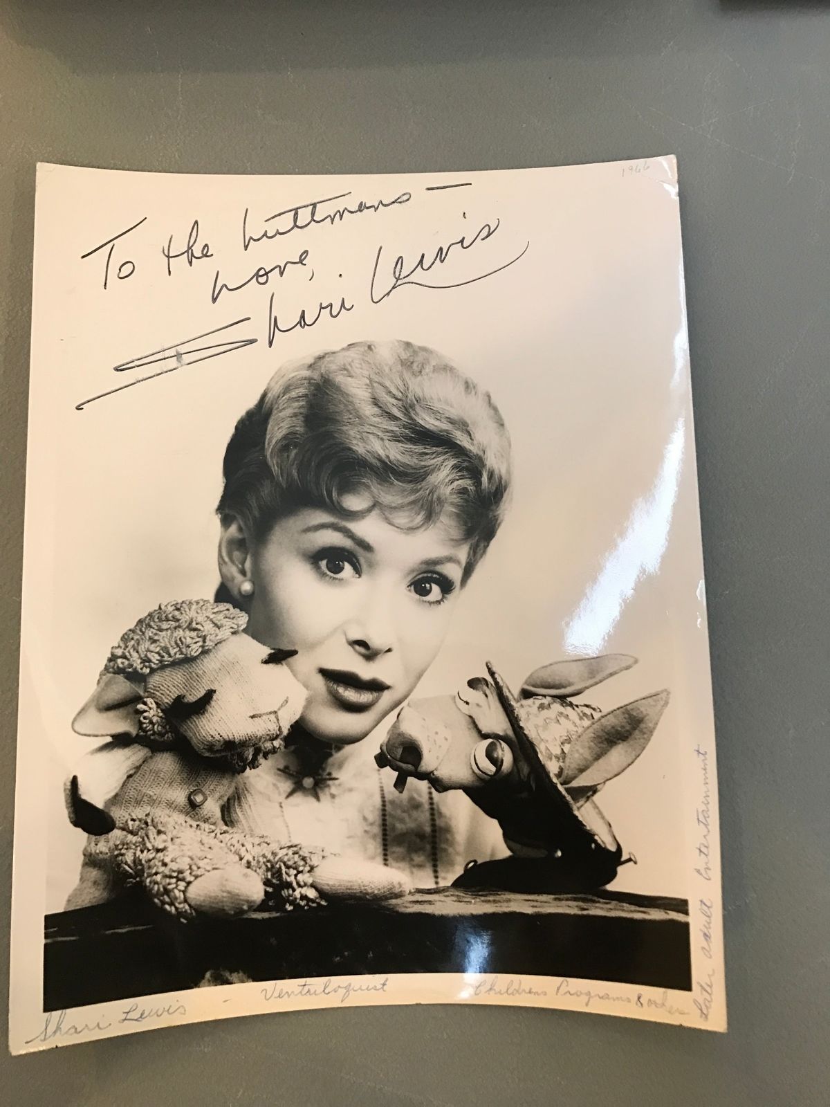 ​Vintage 1960's  Shari Lewis Signed Autographed 8X10 Photo With JSA COA