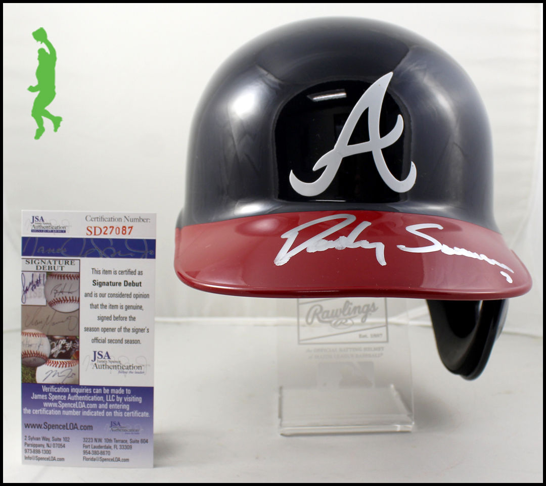 DANSBY SWANSON AUTOGRAPH SIGNED BRAVES FULL SIZE BASEBALL BATTING HELMET JSA COA