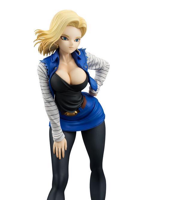 Cartoon Japanese Anime Dragon Ball Z Android NO.18 Statue PVC Figure Model Doll