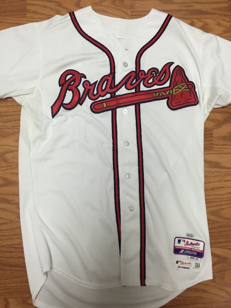 Atlanta Braves GAME USED JERSEY Michael Bourn Baseball MLB Authentic Worn 46