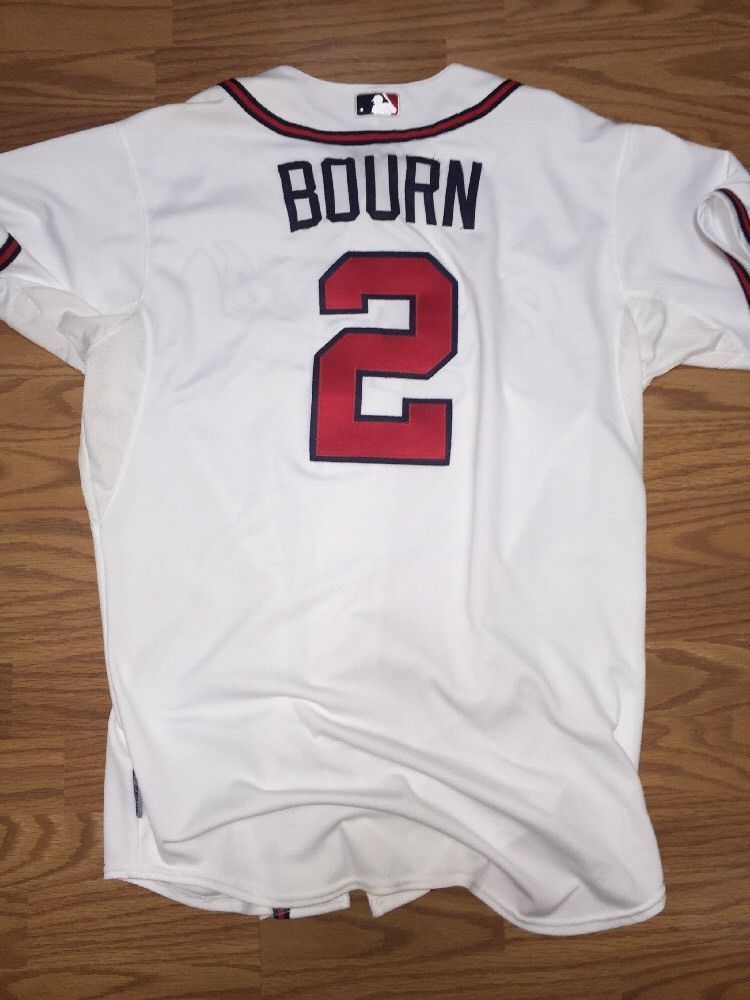 Atlanta Braves GAME USED JERSEY Michael Bourn Baseball MLB Authentic Worn 46