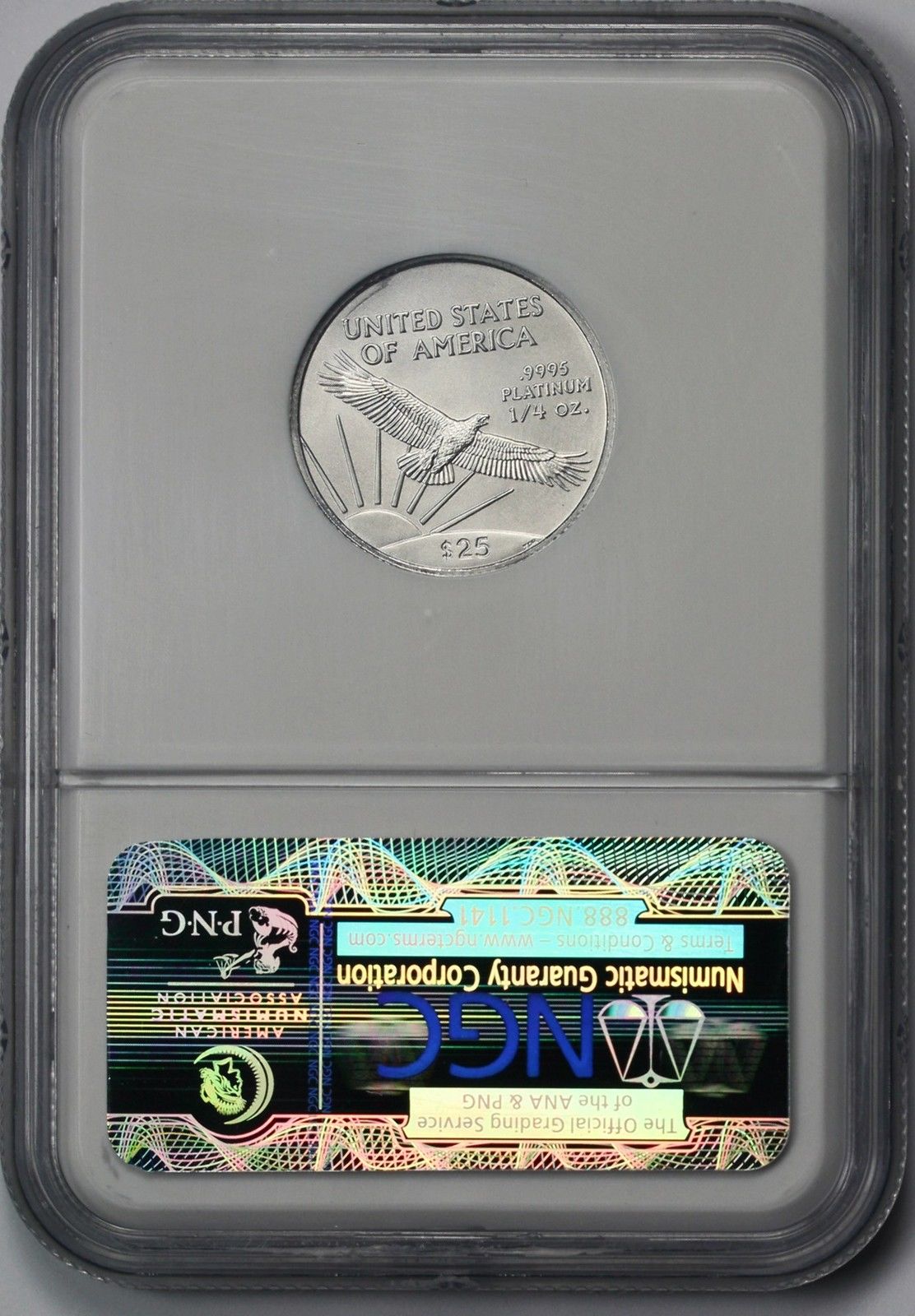 2008 Platinum Eagle $25 Quarter-Ounce MS 69 NGC 1/4 oz Platinum .9995