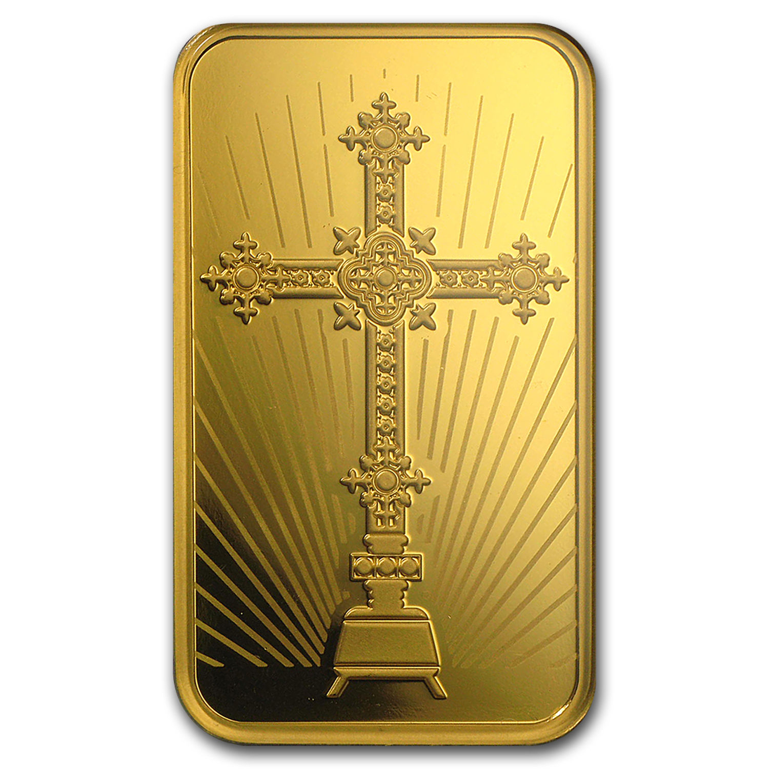 1 oz Gold Bar - PAMP Suisse Religious Series (Romanesque Cross) - SKU #94435