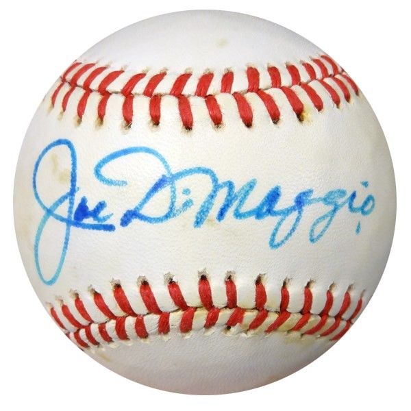 Joe DiMaggio Authentic Autographed Signed AL Baseball New York Yankees PSA/DNA