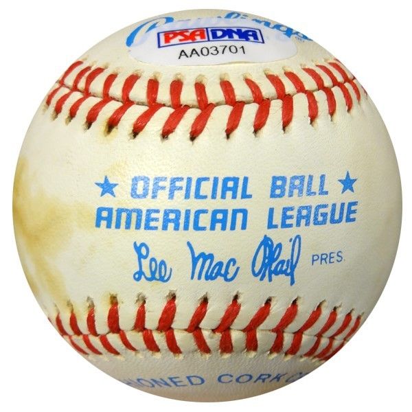 Joe DiMaggio Authentic Autographed Signed AL Baseball New York Yankees PSA/DNA