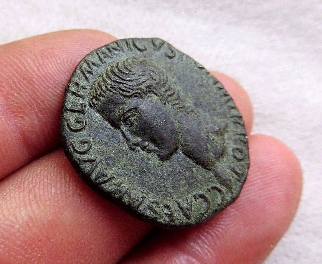 Caligula, 37-38 AD. Ae As. Rome,Ancient Roman Bronze Coin.