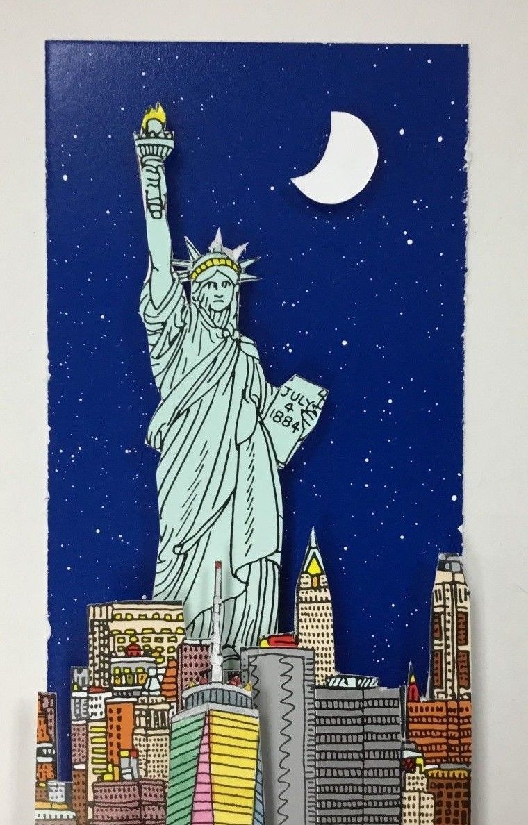 John Suchy Reaching For Stars NYC L/ED Signed 3D POP ART Custom Framed FREE SHIP