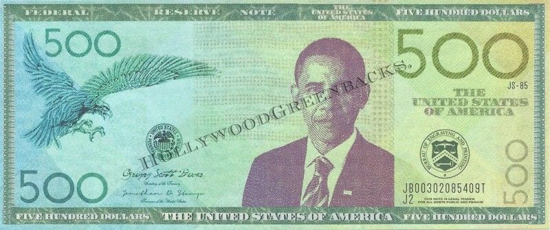 Minority Report - $500 Obama Prop Money with Stand and COA