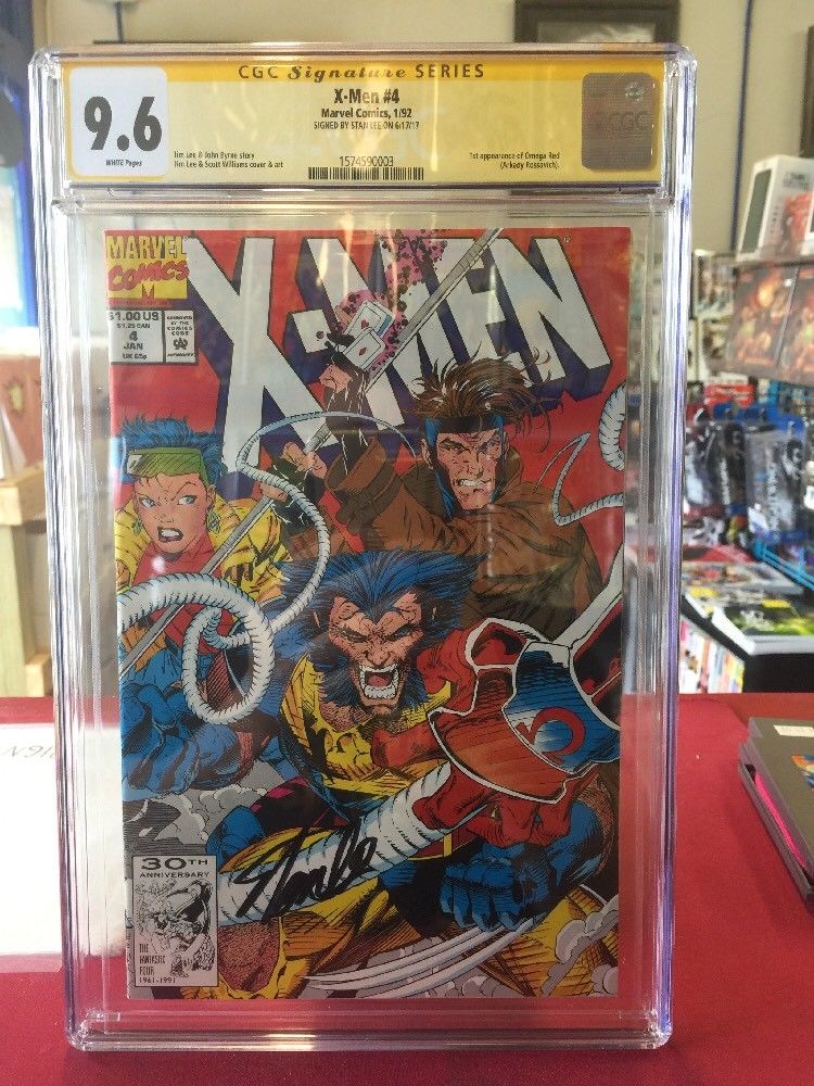 X-MEN #4 CGC SS 9.6 SIGNED BY STAN LEE 1ST APP OMEGA RED
