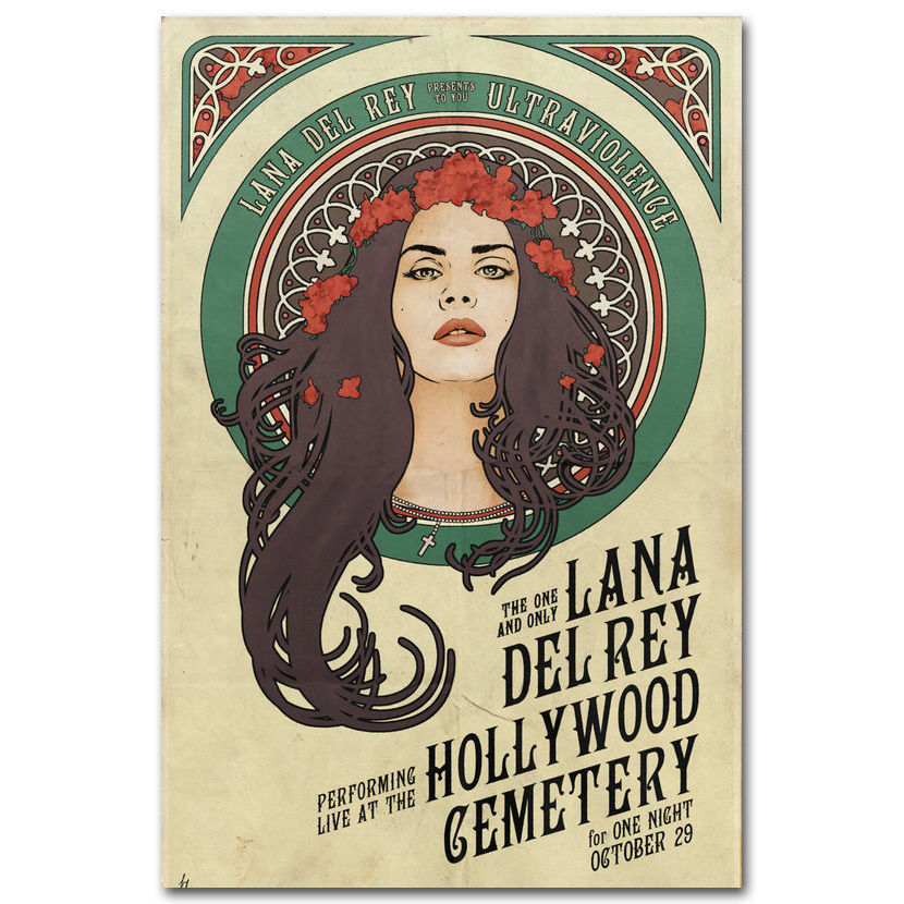 Lana Del Rey Music Star Art Silk Poster 24x36inch