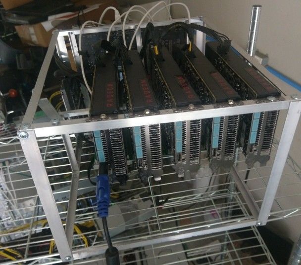 Mining Rig 5x RX470 4GB ETH ~132MH/s zcash xmr Autostart just edit deposit 940W