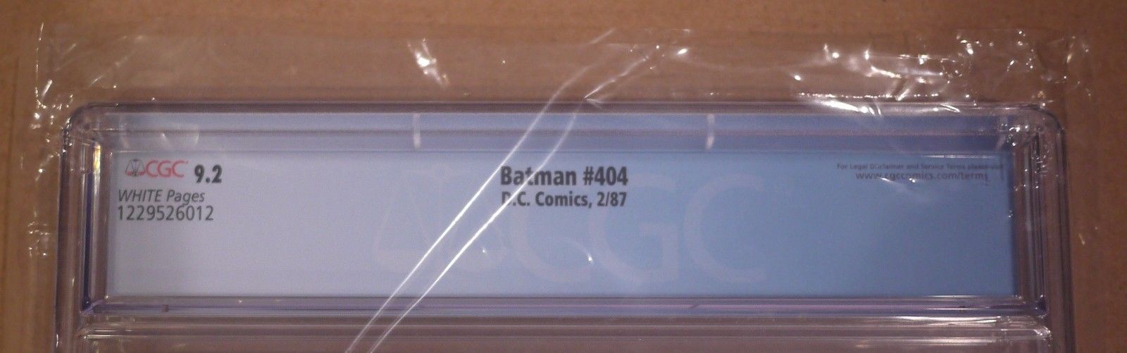 Batman 404 CGC 9.2 Year One 1 WHITE Pages 1st Printing Frank Miller DC Comics