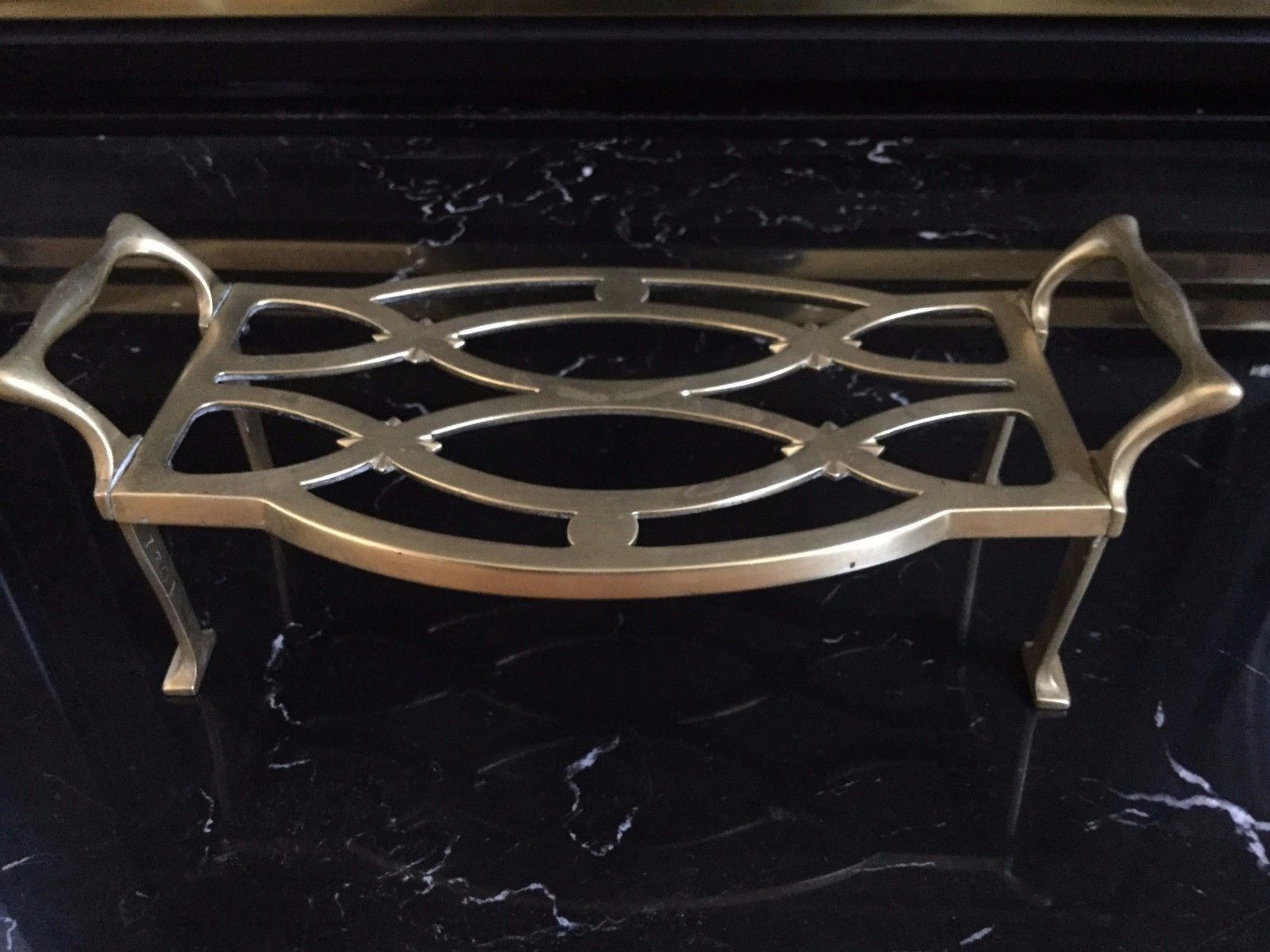 Antique Cast Brass Kettle or Hot Pot Trivet Stand