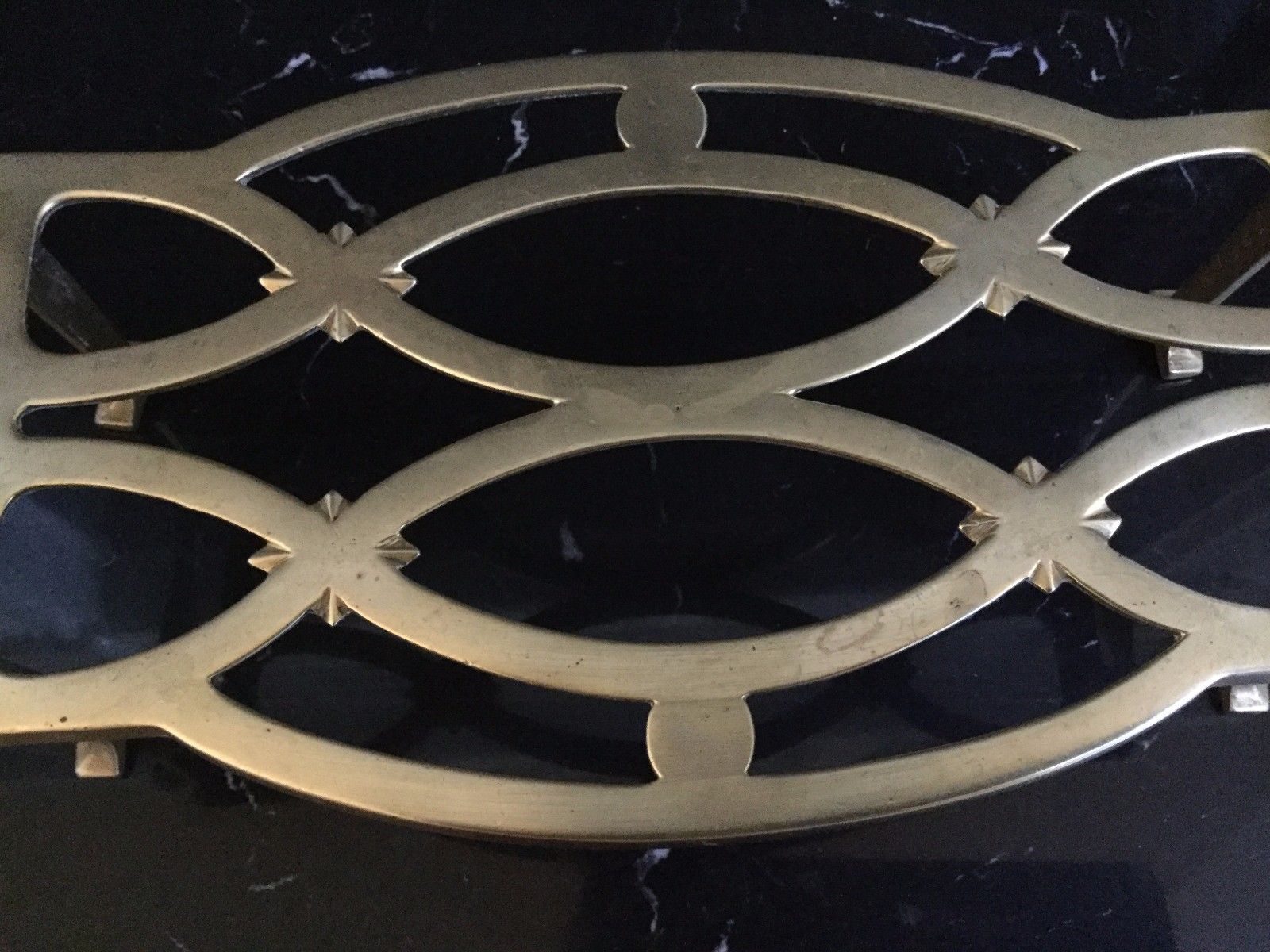 Antique Cast Brass Kettle or Hot Pot Trivet Stand