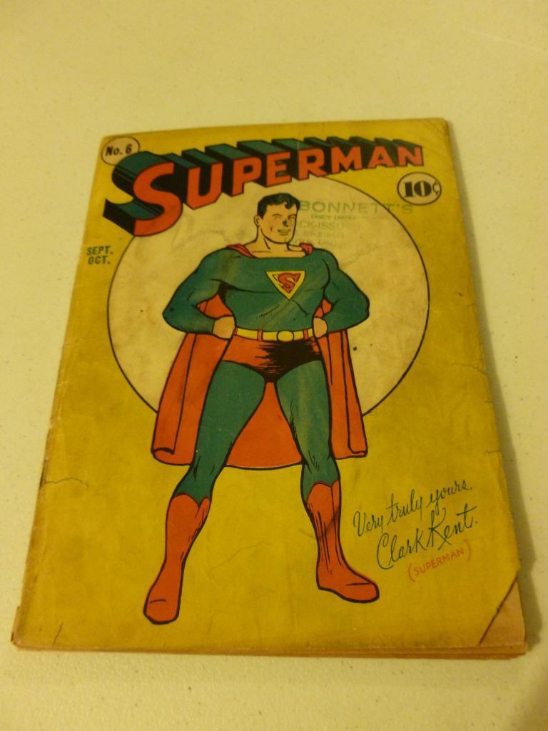 Superman 6 1940 DC Comics Golden Age Classic  Complete