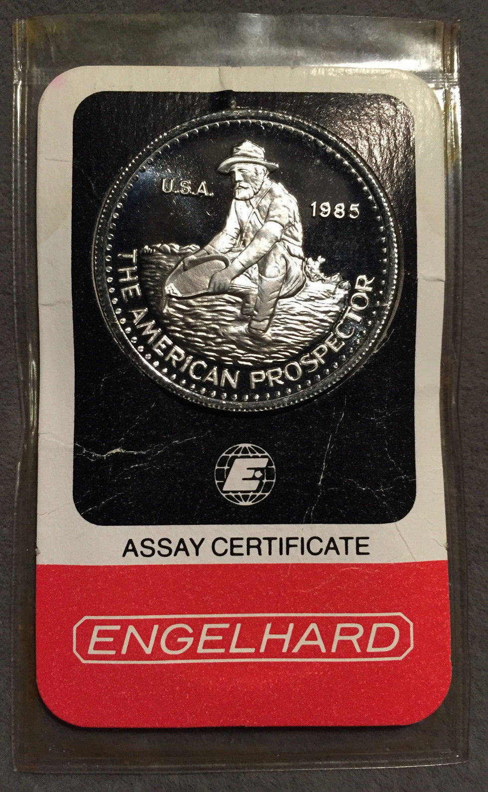 *1985 ENGELHARD Platinum 99.95 American Prospector 1oz in Assay-Uncommon*