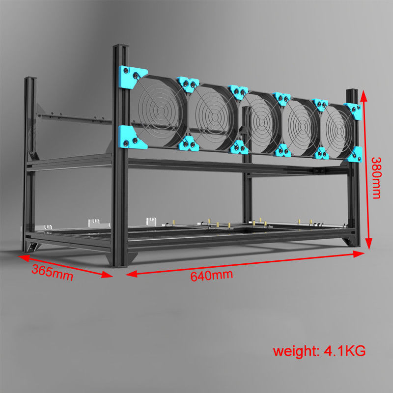 SFW Open Air MinerPark Frame Mining Rig Case For 6 GPU Stackable Ethereum ZCash