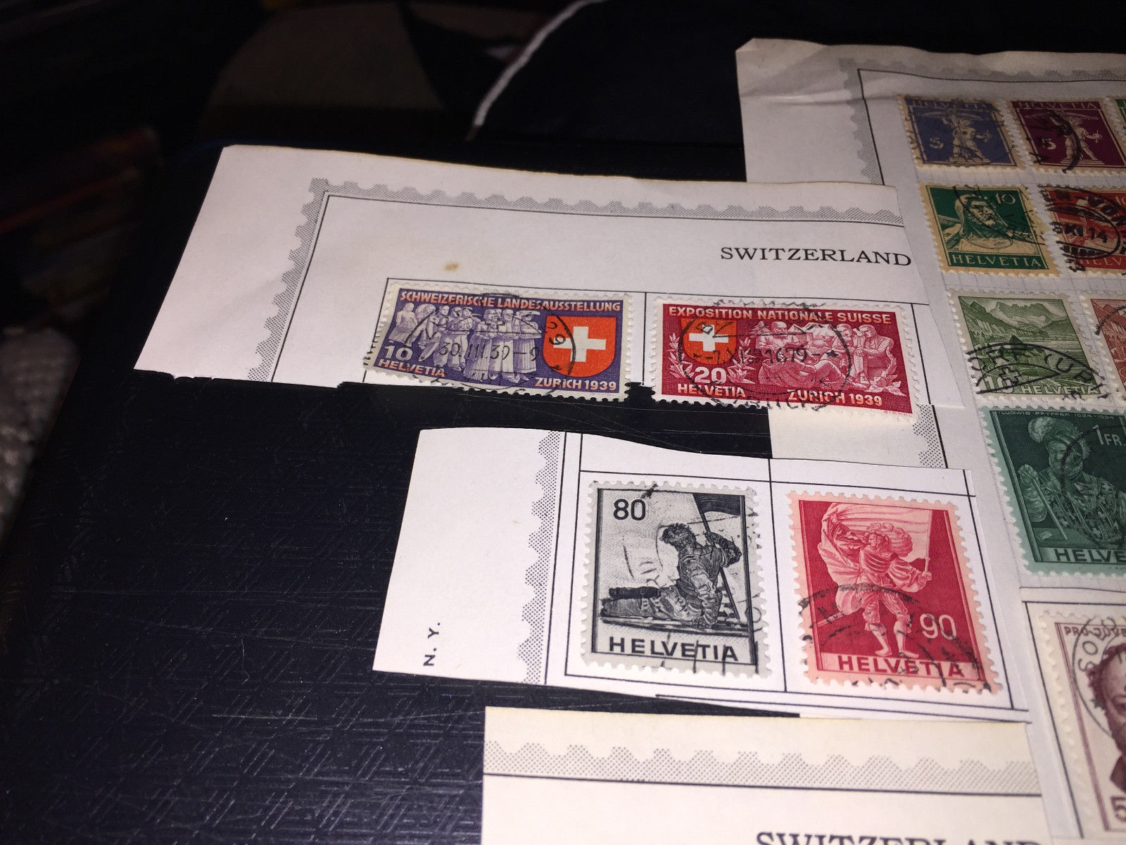 VINTAGE LOT OF 44 USED STAMPS FROM SWITZERLAND                               512