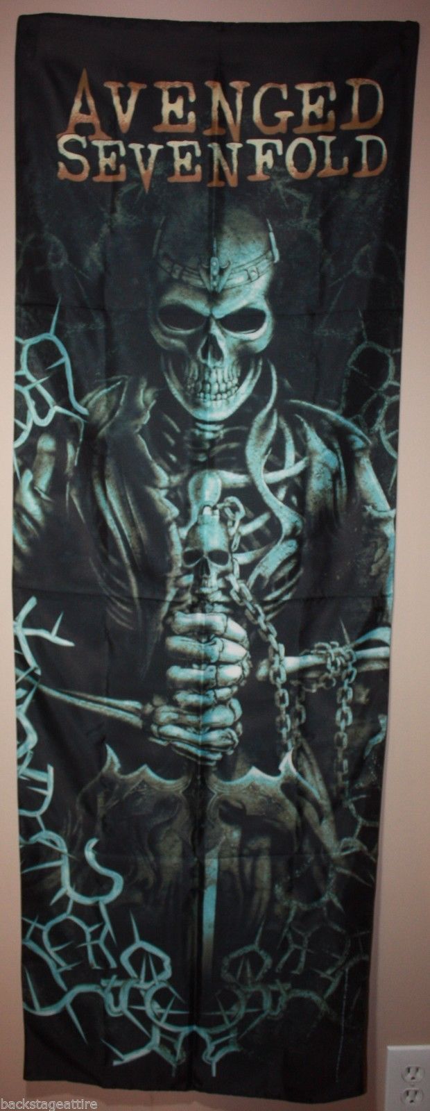 Avenged Sevenfold Hail to the King Skeleton DOOR A7X Fabric Poster Wall Flag New