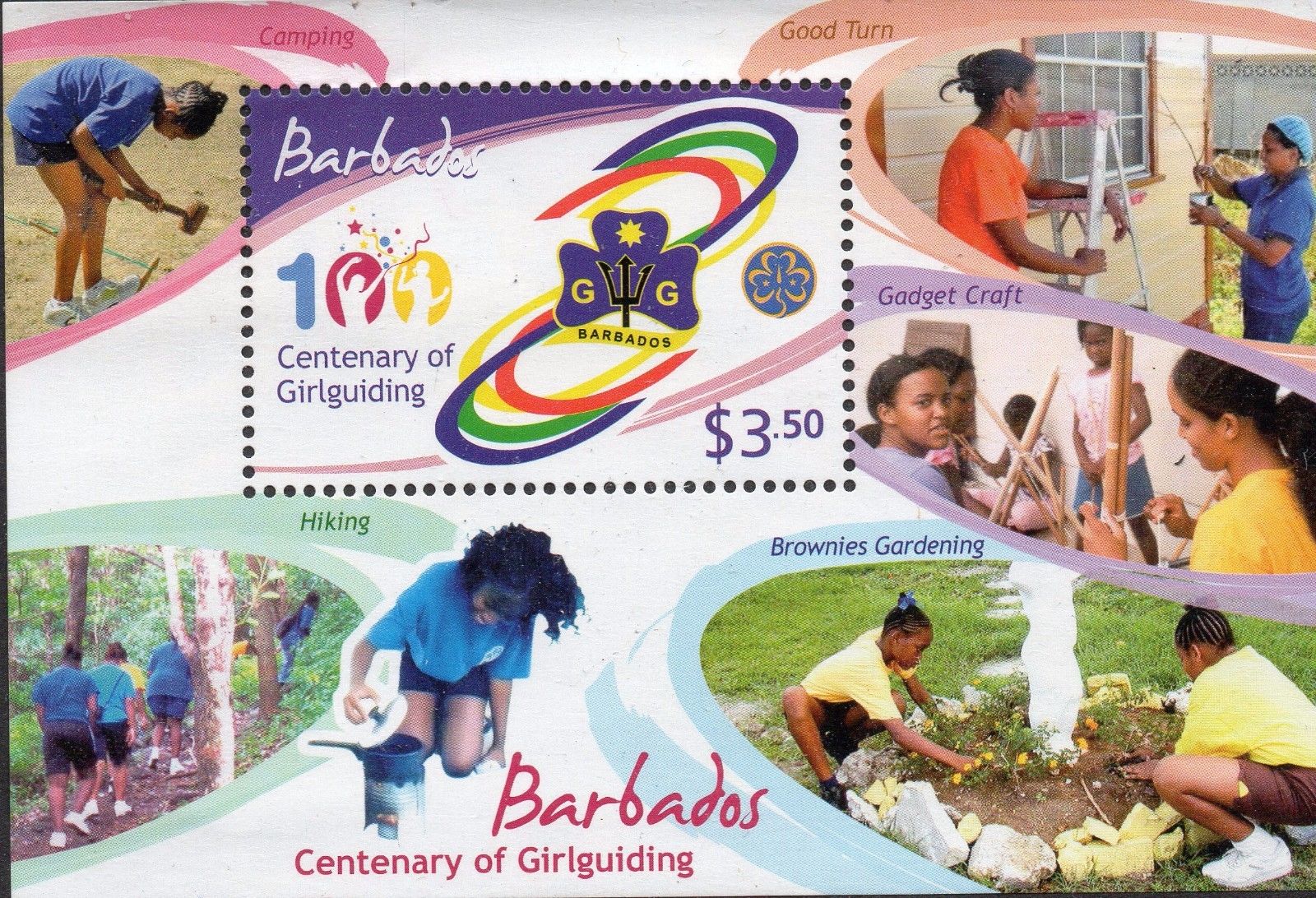 Barbados 2010 Girl Guides  Centenary set & m/sheet UM (MNH)