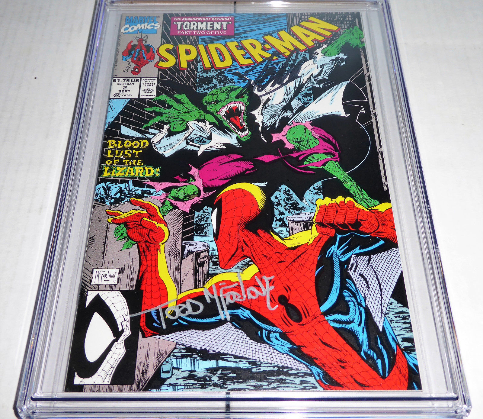 Spider-Man #2 CGC SS 9.8 Dual Signature Autograph STAN LEE TODD MCFARLANE Lizard