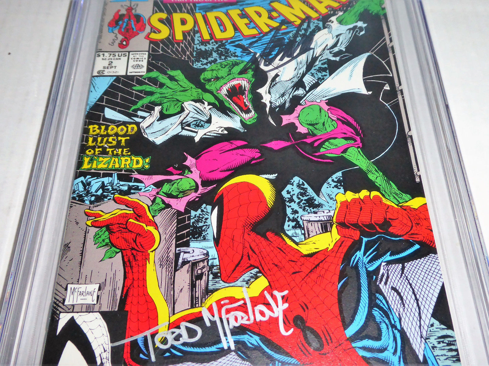 Spider-Man #2 CGC SS 9.8 Dual Signature Autograph STAN LEE TODD MCFARLANE Lizard