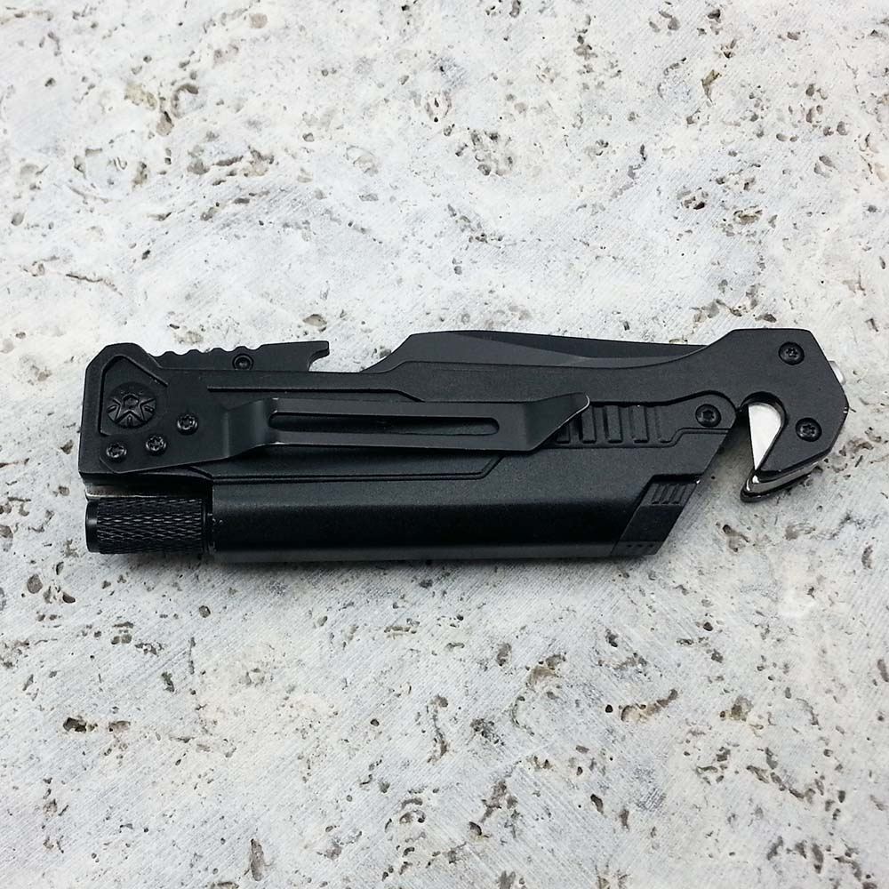 8.75" TACTICAL MULTI-FUNCTIONAL Spring Assisted Pocket Knife Outdoor Rescue