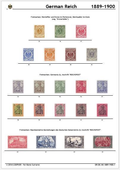 [VB003] GERMAN REICH Digital Stamp Album (64 pages) with Info-Pages